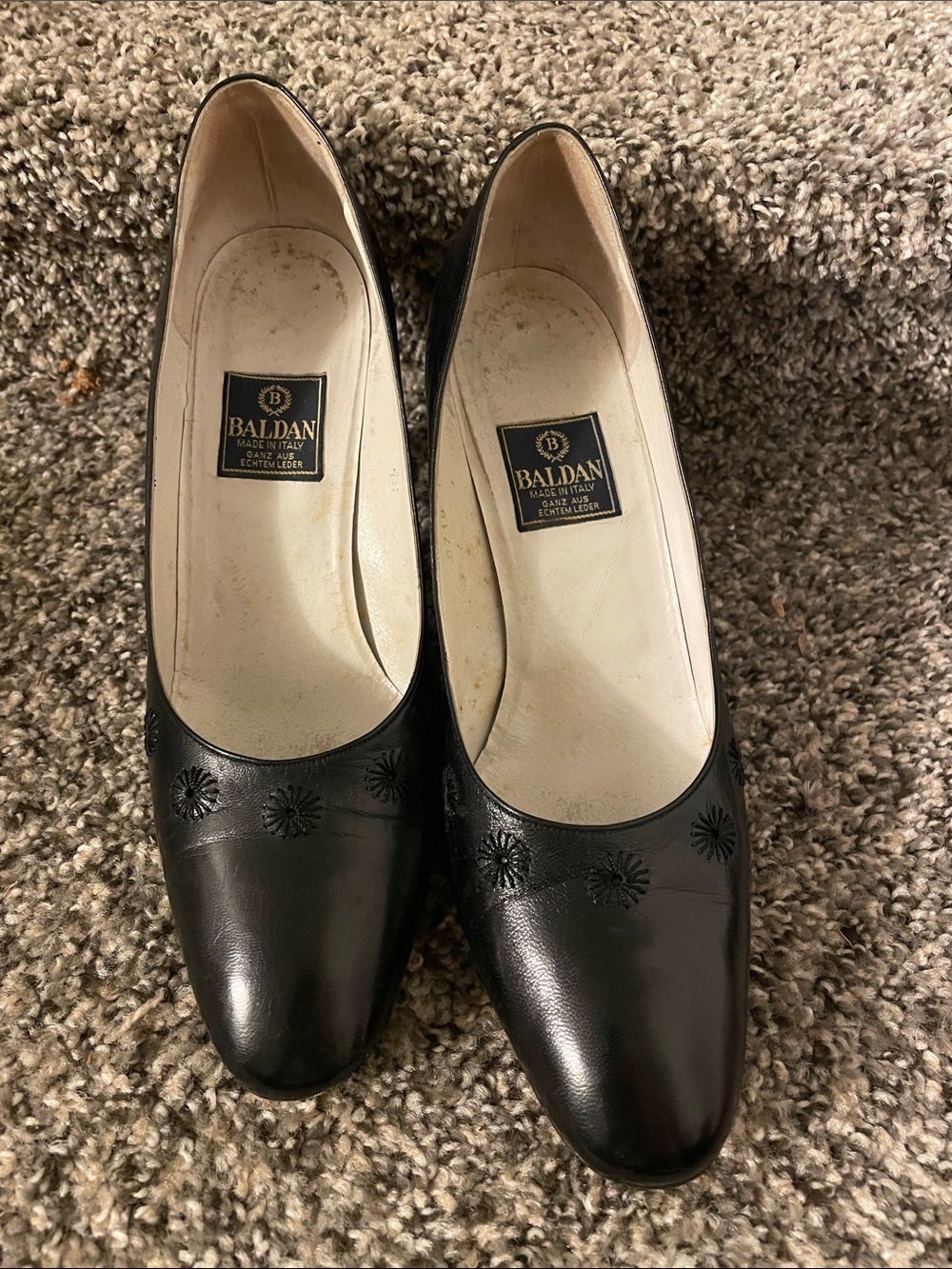 Black Leather Women's Pumps Made in Italy